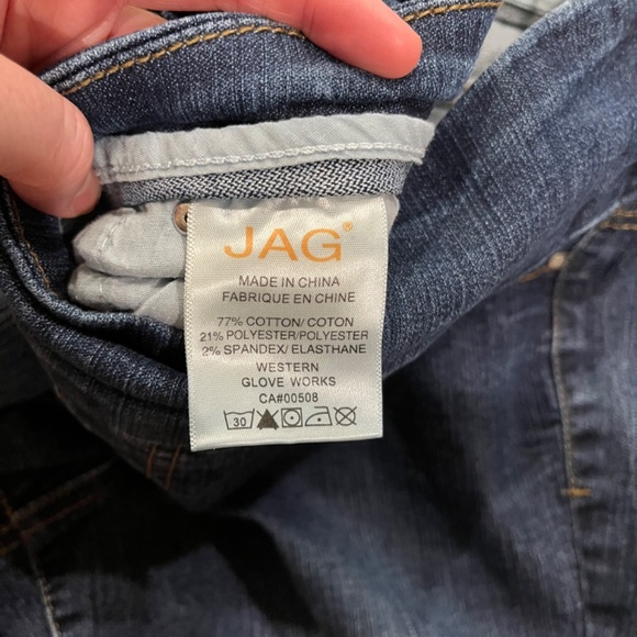 Jag Jeans High Rise Straight Leg Pull On Size 10P - Picture 4 of 6